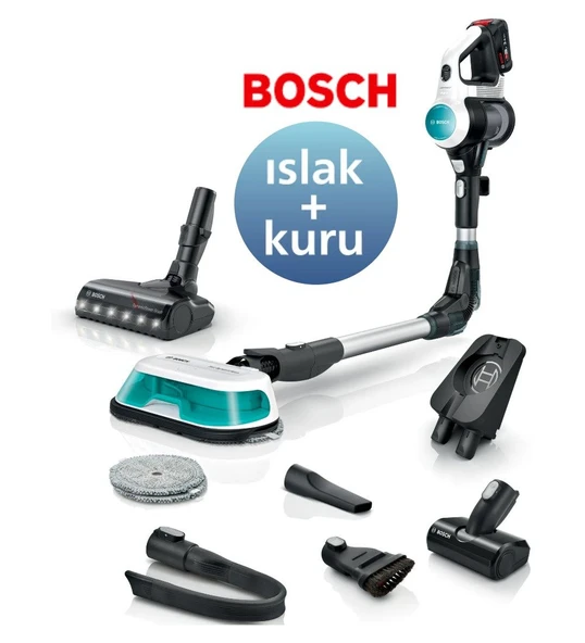 Bosch 10 YIL Motor garantili Unlimited 7 ProHygienic Aqua Islak ve Kuru Silme Özellikli Şarjlı Dikey Süpürge BCS71HYG1 ürün görseli 1