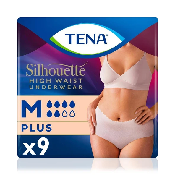 Tena Silhouette Plus Kadınlara Özel Yüksek Bel Emici Külot Krem Medium 9 Adet ürün görseli 1