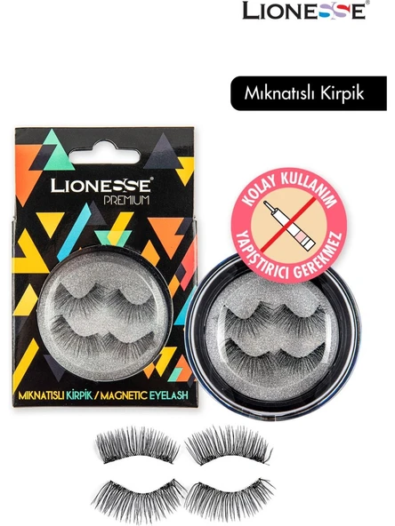 Lionesse 3046 Mıknatıslı Kirpik - Kolay Kullanım Yapıştırıcısız Kirpik ürün görseli 1