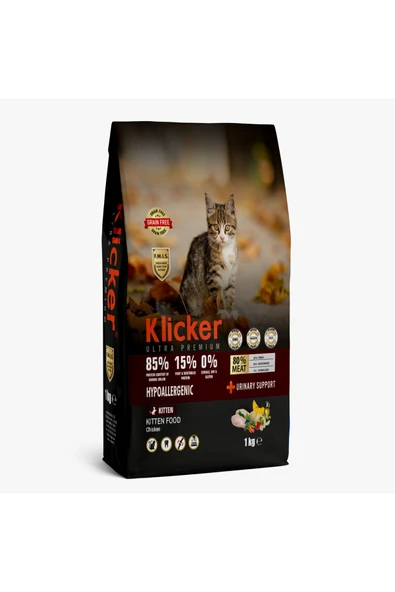 Klicker Tavuklu Yavru Kedi Maması 1 Kg ürün görseli 1