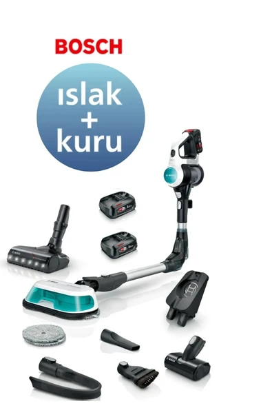 Bosch 2'si 1 Arada Islak ve Kuru Temizlik, ÇİFT Batarya HEPA Filtre-10 YIL motor Garantisi ürün görseli 1