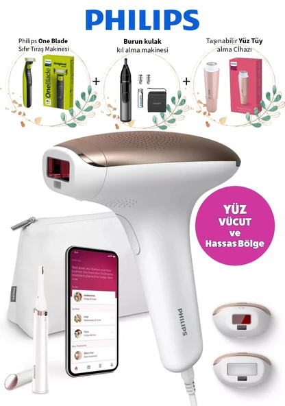 Philips Lumea Advanced 7000 Serisi IPL Epilasyon, Cilt Tonu Sensörlü / Pürüzsüz Cilt Etkisi +Satin Compact kalem düzeltici ürün görseli 1