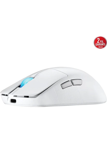 Asus ROG Harpe Ace Mini Beyaz Şarjlı Optik Kablolu/Kablosuz Oyuncu Mouse ürün görseli 1