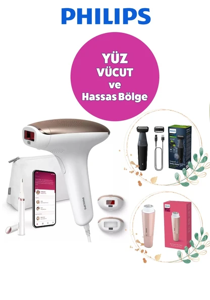 Philips Lumea Advanced 7000 Serisi IPL Epilasyon, Cilt Tonu Sensörlü -Yüz vucüt Hassas Bölge Etkili Lazer Epilasyon Cihazı+Çantalı, Kaş Düzeltici ürün görseli 1