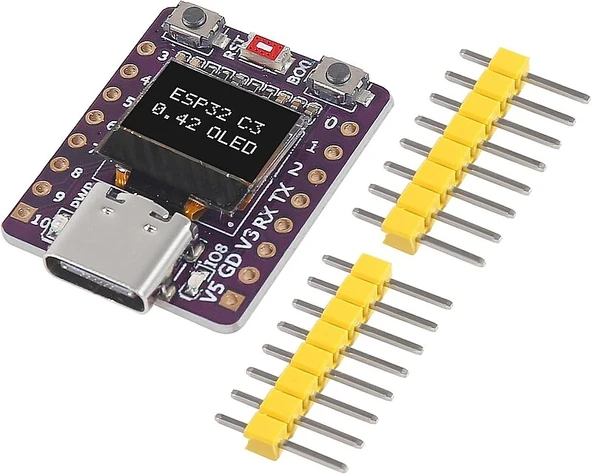 ESP32-C3 0.42 İnç OLED Modülü WiFi + Bluetooth ESP32 Geliştirme Kartı ürün görseli 1