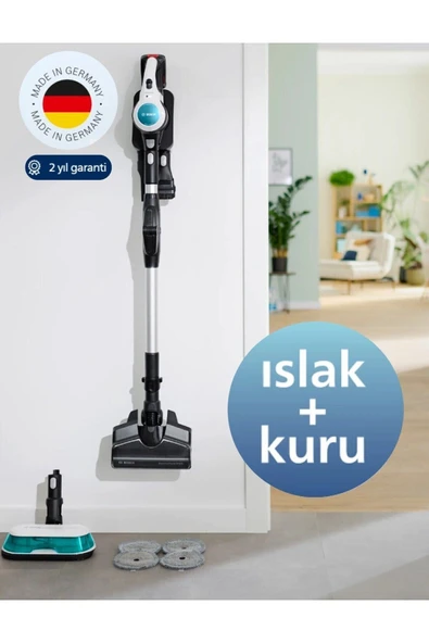 Bosch Çift Bataryalııslak & Kuru Temizlik, Güçlü Emiş,hafif Tasarım 80 Dk Uzun Pil Ömrü ürün görseli 1