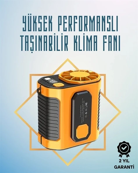 Yüksek Hızlı Mini Klima Fan – 11 M/s Rüzgar Gücü, 100 Hız Ayarı ürün görseli 1