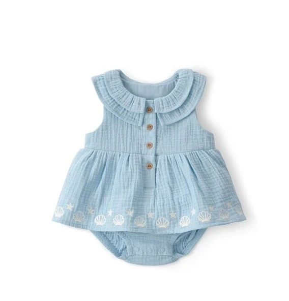 Carters Kız Bebek Bodyli Elbise 1U711810 Mavi ürün görseli 1