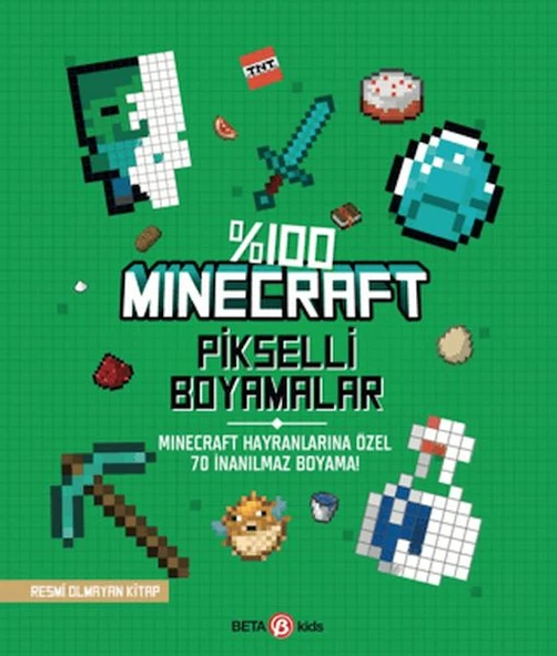 %100 Minecraft Pikselli Boyamalar ürün görseli 1