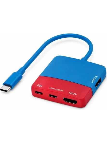 USB-C Video Capture Docking Station 4in1 PD 100W 4K HDMI 1080P 60Hz Capture USB 3.2 Nintendo Switch Uyumlu ürün görseli 1