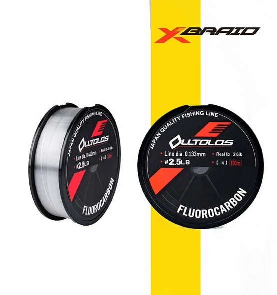 YGK XBRAİD N270 OLLTOLOS FC 100M 9.7KG 0.377MM FLOUROCARBON MİSİNA ürün görseli 1