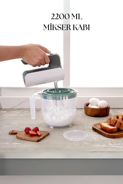 2200 Ml Mikser Kabı Yeşil & Ölçü Kabı & Saklama Kabı-DNY0027 ürün görseli 1