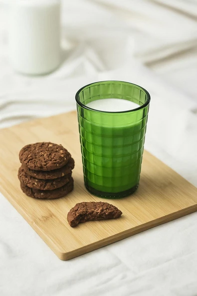 Allegra Koyu Yeşil Akrilik Bardak | 400 ml Su, Meşrubat, Sunum ve Kahve Yanı İçin | Cam Değildir | Kırılmaya Dayanıklı Tekli ürün görseli 1