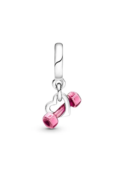 Dambıl ve Kalp Sallantılı Charm - Resim 2