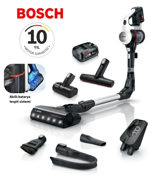 Bosch Yüksek Çekim gücü Bükülebilir Gövde LED Işıklı Başlık Şarjlı Dikey Süpürge Unlimited 7 BBS711TR+ ürün görseli 1