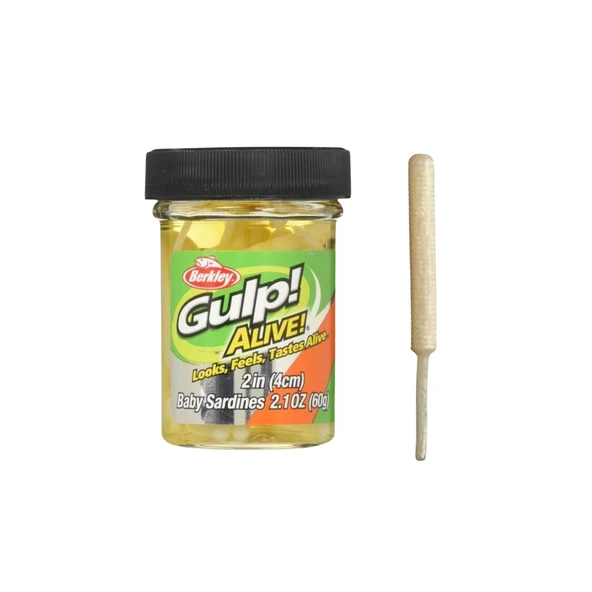 Berkley Gulp Alive Baby Sardine 4cm LRF Silikonu Renk: GLOW ürün görseli 1
