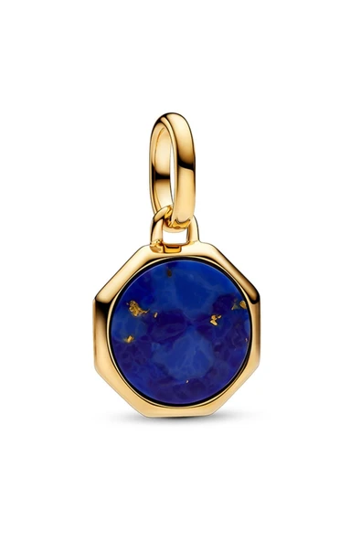 Yazı İşlenebilir Koyu Mavi Mini Madalyon Charm ürün görseli 1