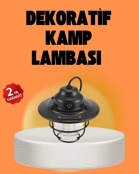 Çam Kozalağı Şekilli Retro Kamp Gece Lambası ürün görseli 1