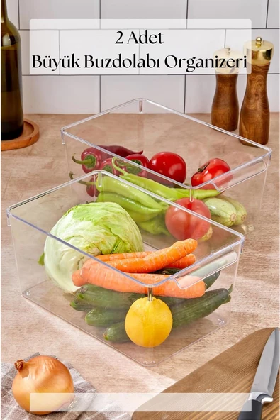 2 Li Buzdolabı Organizeri & Buzdolabı Düzenleyici 6 lt ürün görseli 1