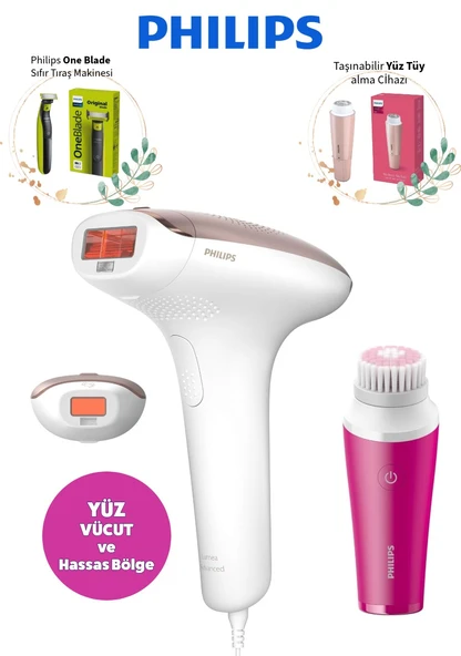 Philips Kadın& Erkek Kullanabilir Lumea 7000 Serisi IPL – Yüz + Vücut Tüy Azaltma, Güvenli UV Filtre, Kablolu Kullanım, 5 Kademe Işık Seviyesi, Pratik Çözüm ürün görseli 1