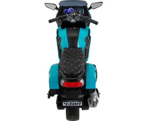 Babyhope 438A XMX-316 Ledli Akülü Motor 12 Volt Turkuaz ürün görseli 1
