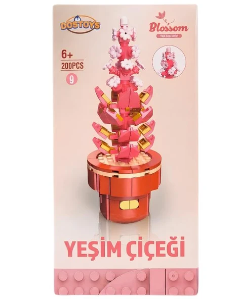 Dostoys Yapı Taşı Serisi Çiçek Yapım Seti Yeşim Çiçeği 200 Parça ürün görseli 1