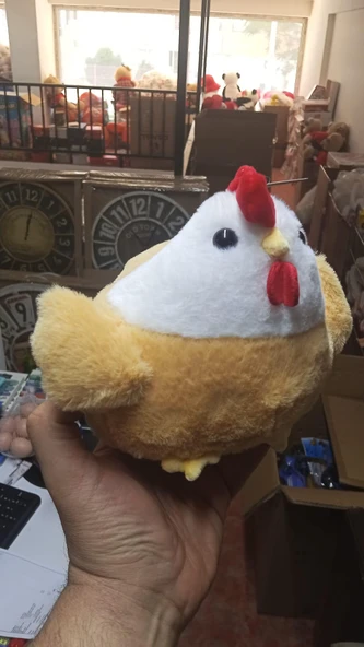 Oyuncak Peluş Sevimli Uyku Arkadaşı Tombiş Tavuk 25 cm ürün görseli 1