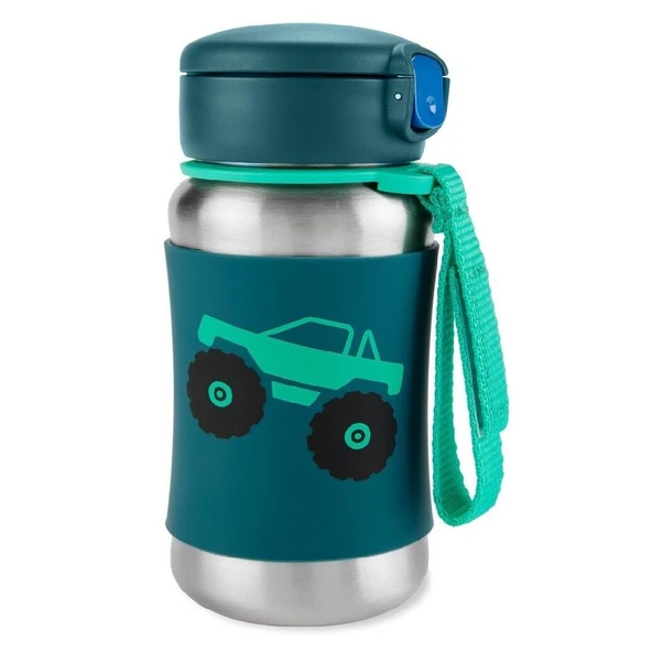 Skip Hop Zoo Pipetli Paslanmaz Çelik Suluk 350 ml Kamyon ürün görseli 1
