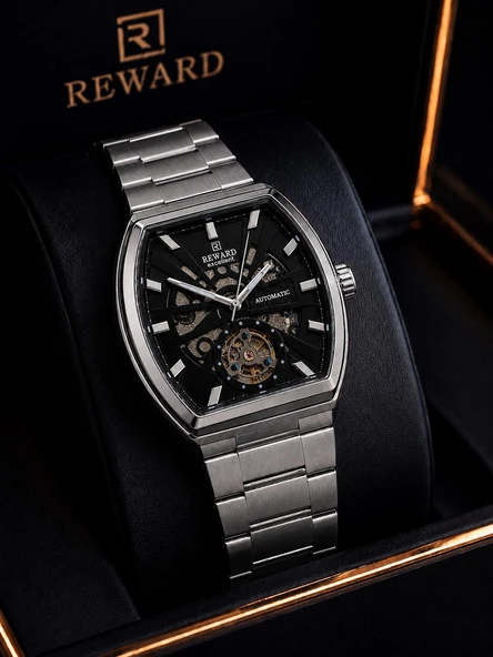 Reward Otomatik Luxury Seri Erkek Saati Çelik Kordon 5 ATM Su Geçirmez 2 Yıl Garanti RW.EO03 ürün görseli 1