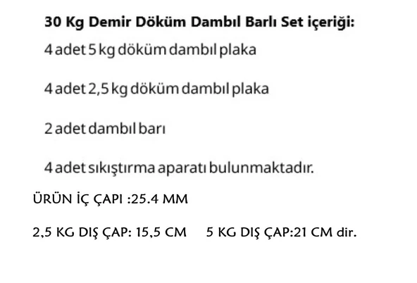 DELTA 30 Kg Demir Döküm Dambıl Seti - Resim 5