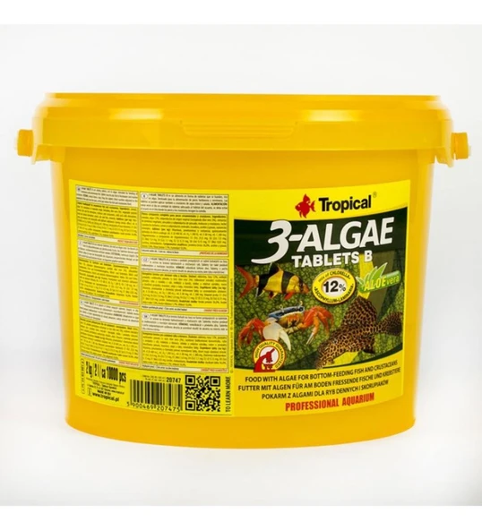 Tropical 3 Algae Tablets B 20 Gr 100 Adet (Açık)  Bitkisel Balık Yemi ürün görseli 1