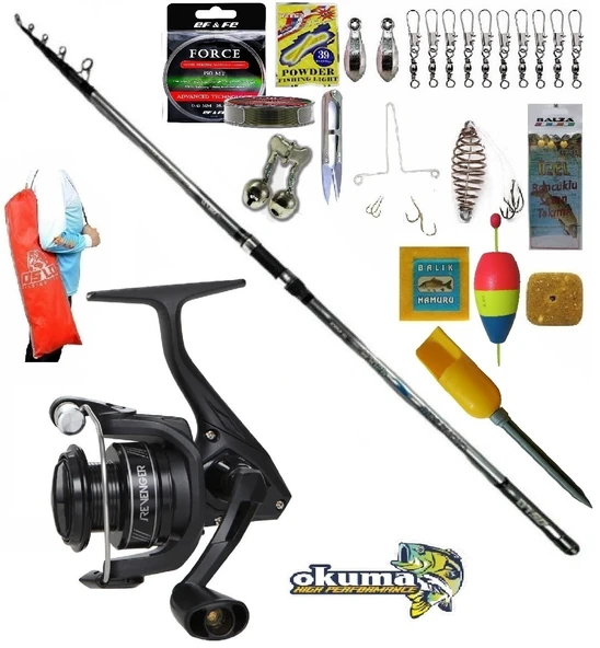 Okuma Revenger Rv-8000A 420cm 70-250gr Crome Profesyonel Sazan Kıyı Olta Takımı Seti ürün görseli 1