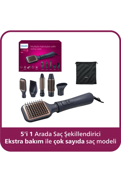 Philips 5000 Serisi 5'i 1 Arada Saç Şekillendirici,  Argan Yağı Katkılı, İyonik Bakım, BHA530/00 ürün görseli 1