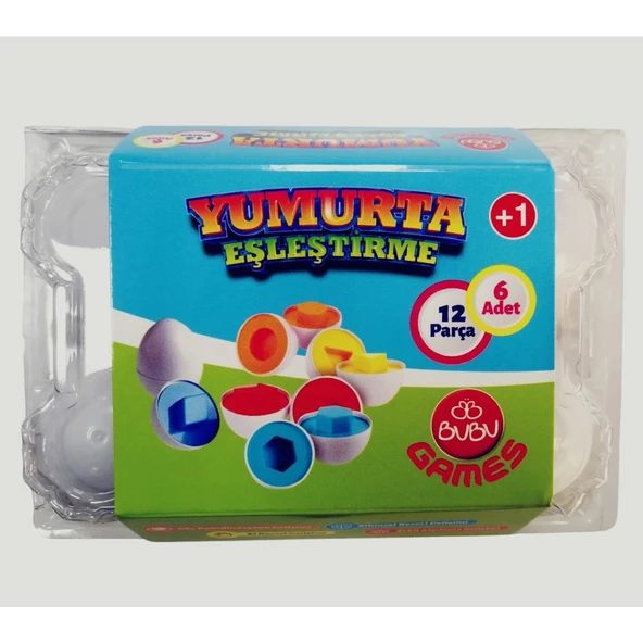 Bubu Games 6lı Yumurta Eşleştirme 12 Parça GM0067 ürün görseli 1
