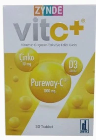 Zynde Vit C+ 30 Tablet ürün görseli 1