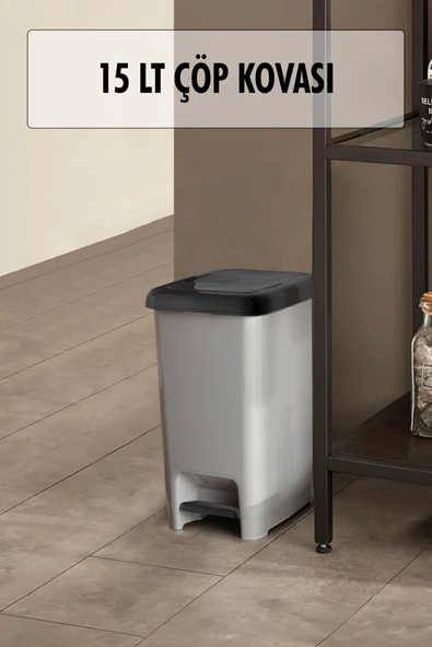 15 Litre Basmalı Çöp Kovası ürün görseli 1