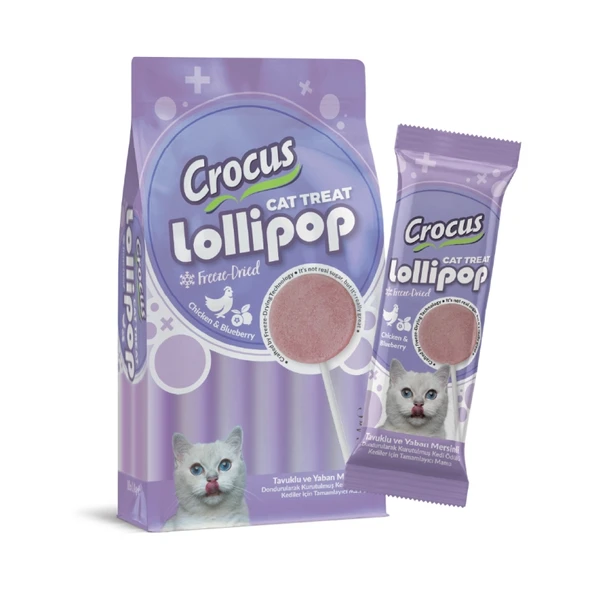 Crocus Tavuklu Ve Yaban Mersinli Kedi Lolipop ürün görseli 1