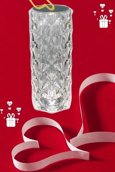 Sevgililer Günü İçin Hediye Kristal Lamba Sevgiliye Hediye Usb Şarjlı Gece Lambası ürün görseli 1