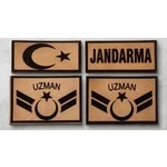 Çukurova Ütü Bizon Derisinden Combat Tişort Için 3 Lü Takım ''rütbe, Türk Bayrağı ve Jandarma'' Patch ürün görseli 1