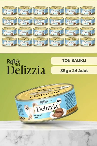 Reflex Delizzia / Kıyılmış Ton Balıklı Yetişkin Kedi Maması 85g x 24 Adet ürün görseli 1