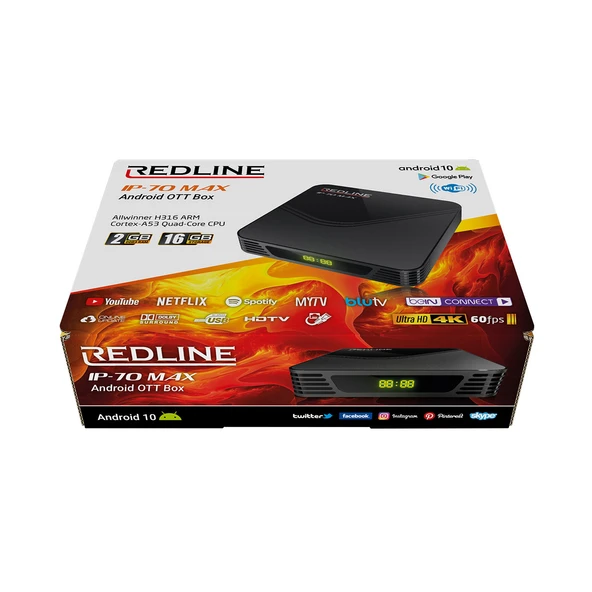 Redline IP-70 Max 16 GB 4K Android TV Box ürün görseli 1
