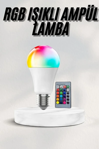 Akıllı Rgb Led Ampul Led Uzaktan Kumandalı Renk Değiştiren Ampul ürün görseli 1