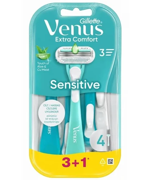 Gilette Venüs Tıraş Bıçağı Sensitive 3+1 ürün görseli 1