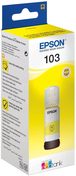Epson EcoTank 101 70ml Orijinal Yellow (Sarı) Mürekkep Kartuş C13T00S44A ürün görseli 1