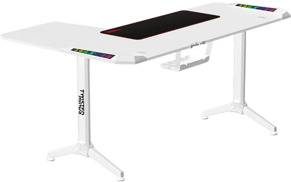 TWISTED Minds L Şekilli RGB Sağ Oyuncu Masası Beyaz TM-Y-RW-RGB ürün görseli 1
