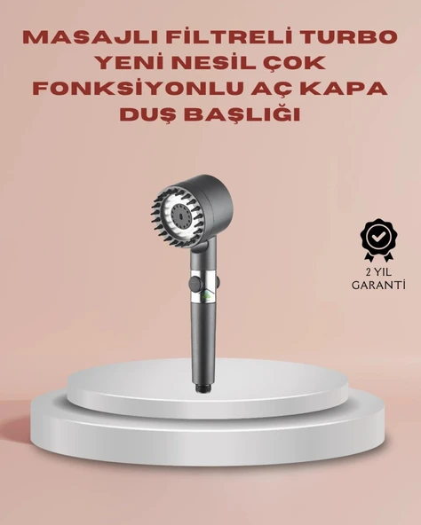 Filtreli Masaj Özellikli Duş Başlığı Aç Kapa Tuşlu ürün görseli 1