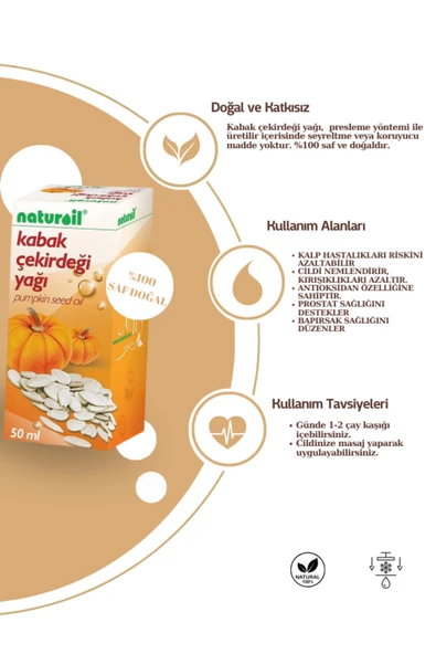 Kabak Çekirdeği Yağı 50 ml - Resim 2