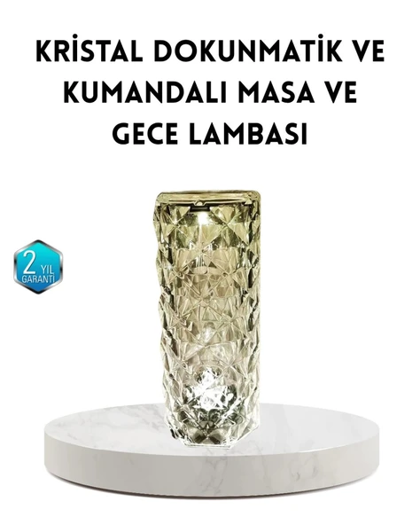 Kristal Rgb Led Masa Lambası – Renkli Kumandalı Işık, Dekoratif Ve Enerji Tasarruflu ürün görseli 1