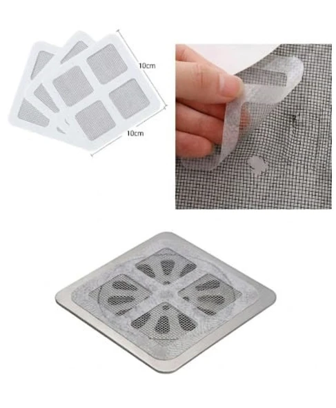 30 Adet Gider Kapatıcı Pislik Tutucu Kendinden Yapışkanlı Banyo Gider Kapağı ve Sineklik Tamir Çok Amaçlı Bant 10cmx10cm ürün görseli 1