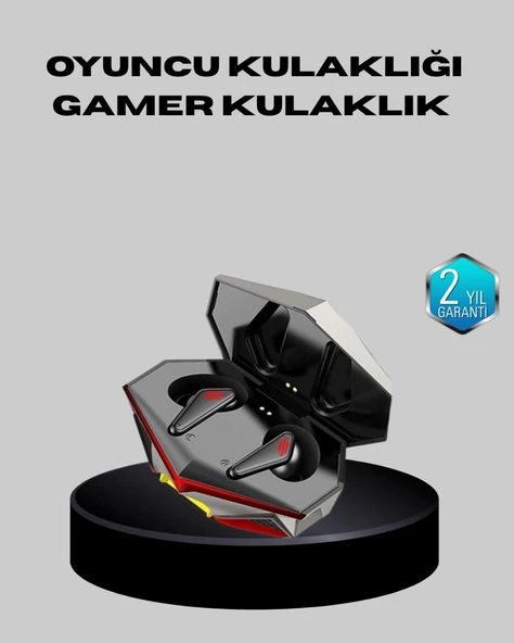 Bluetooth 5.0 Kablosuz Kulaklık Led Işıklı Silikonlu Tasarımlı ürün görseli 1